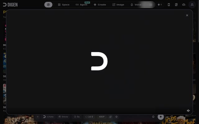 Screenshot of digen.ai