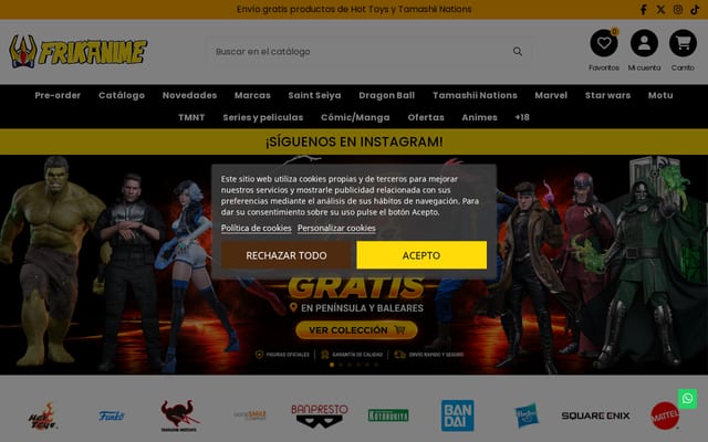 Screenshot of frikanime.com