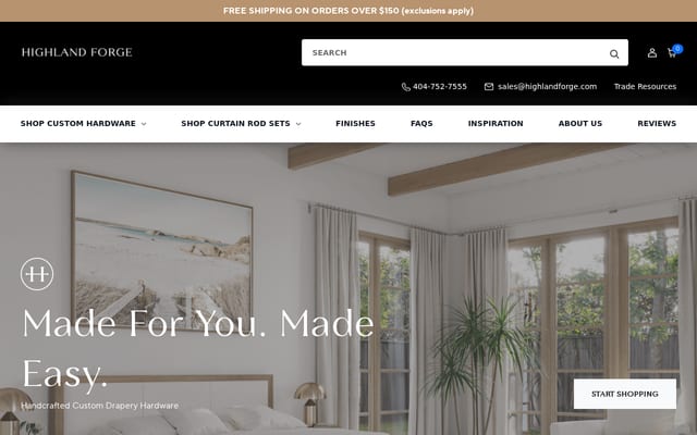 Screenshot of highlandforge.com