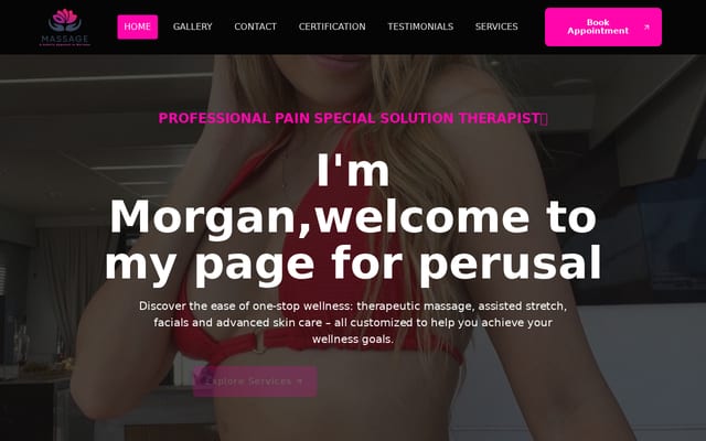 Screenshot of morganmagichands.com