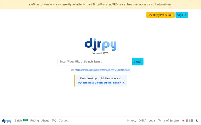 Screenshot of dirpy.com