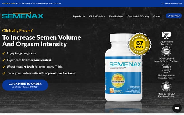 Screenshot of semenax.com