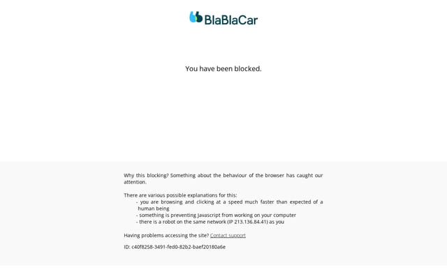Screenshot of blablacar.fr