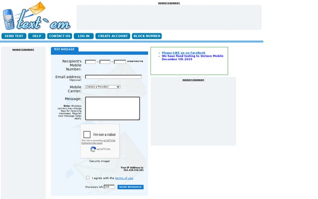 Screenshot of textem.net