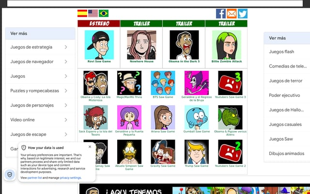 Screenshot of inkagames.com