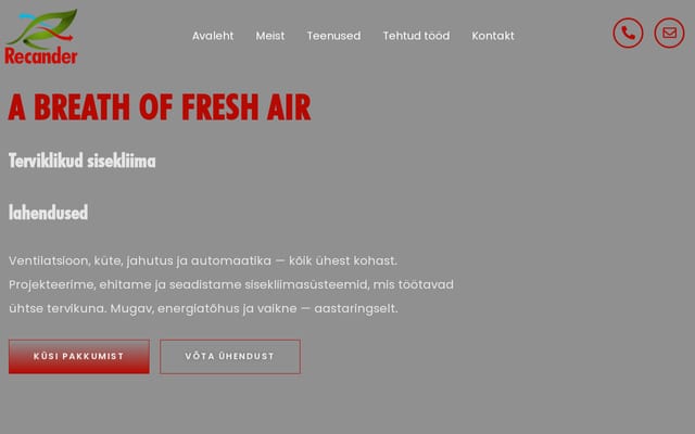 Screenshot of recander.ee