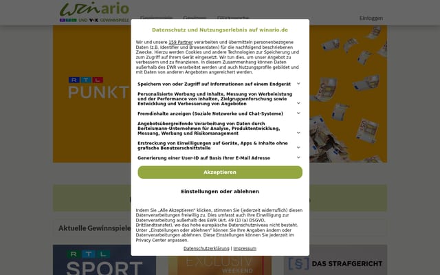 Screenshot of winario.de