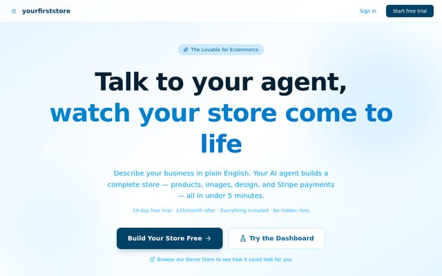 Screenshot of yourfirststore.com