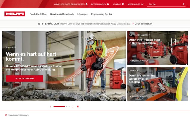 Screenshot of hilti.de