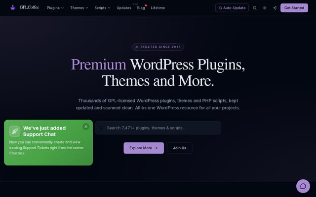Screenshot of gpl.coffee