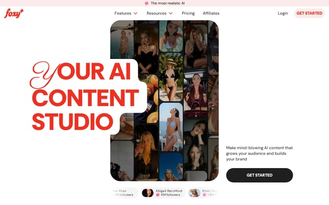 Screenshot of foxyai.ai