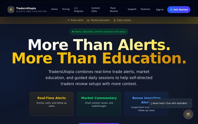Screenshot of tradersutopia.com