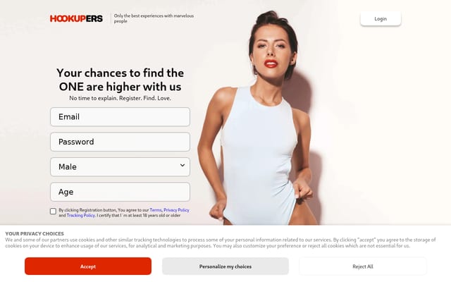 Screenshot of hookupers.com
