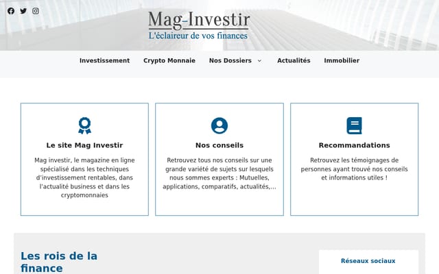 Screenshot of mag-investir.com