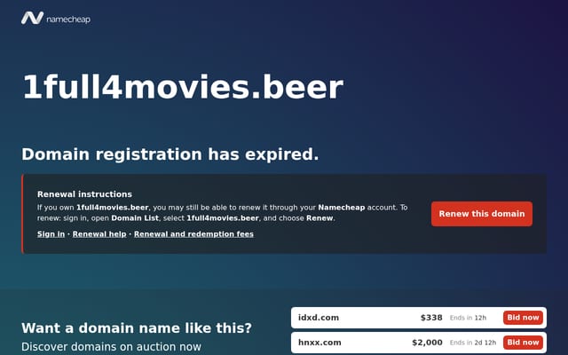 Screenshot of 1full4movies.beer