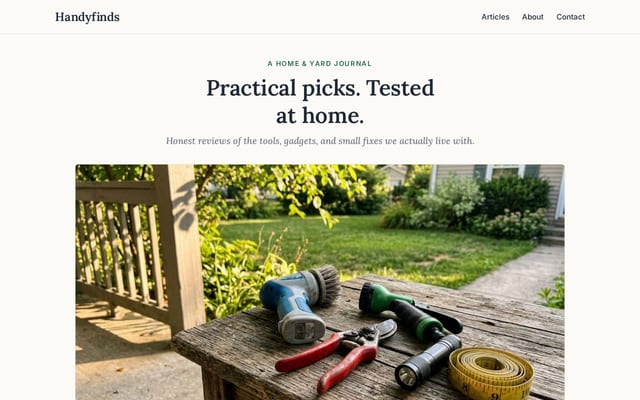 Screenshot of handyfinds.co