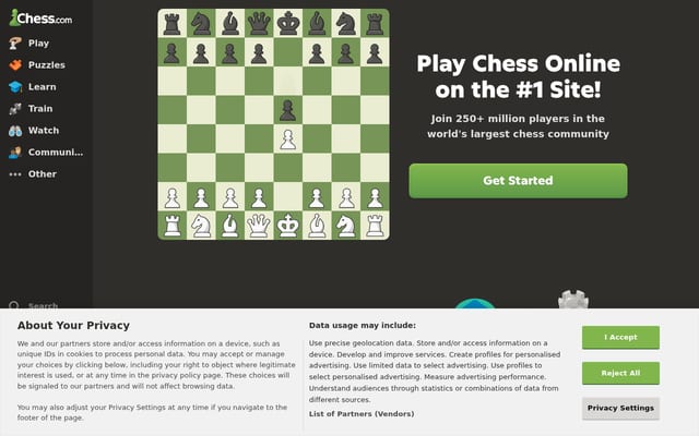 Screenshot of pleasedontblockchess.com