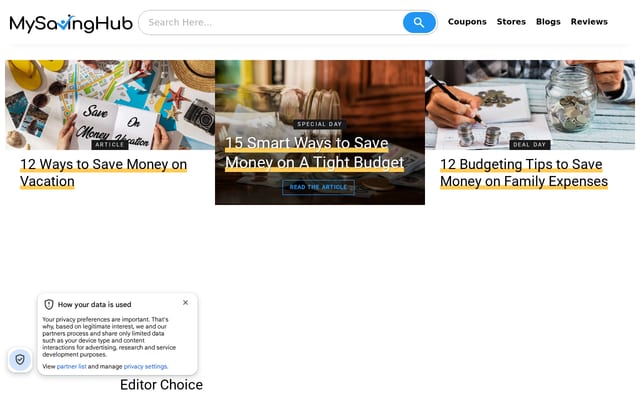 Screenshot of mysavinghub.com