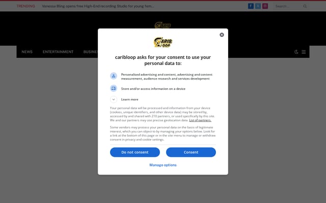 Screenshot of caribloop.com