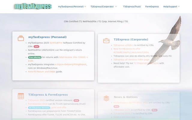 Screenshot of mytaxexpress.com