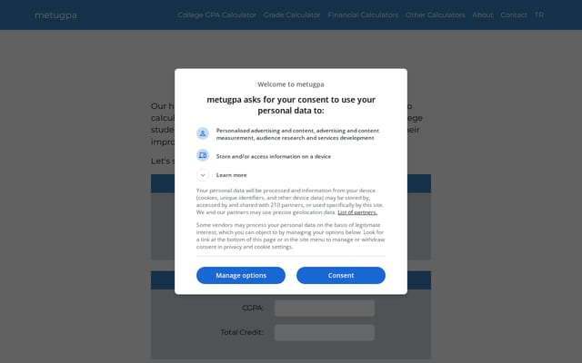 Screenshot of metugpa.com