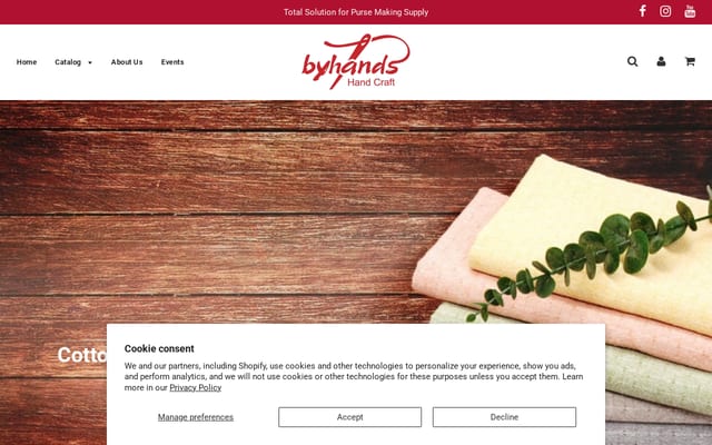 Screenshot of byhandsusa.com
