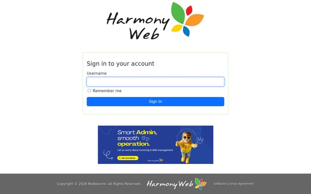 Screenshot of harmonyweb.au