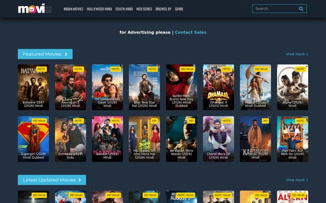 Screenshot of movi.pk