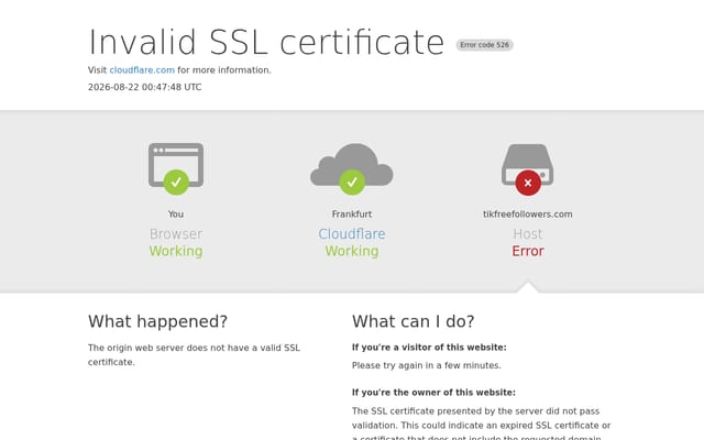 Screenshot of tikfreefollowers.com