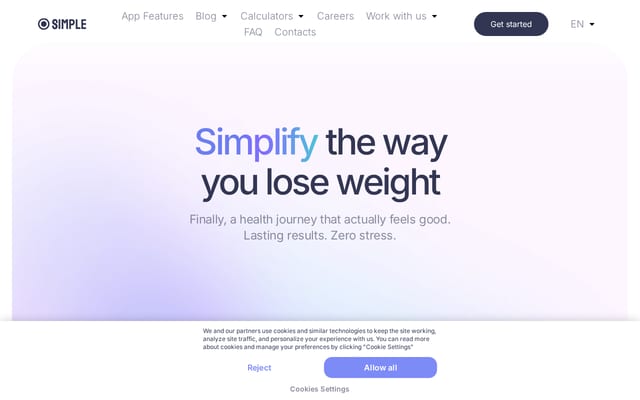 Screenshot of simple.life