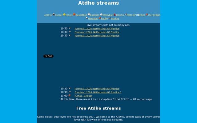 Screenshot of atdhe.me