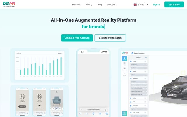 Screenshot of mywebar.com