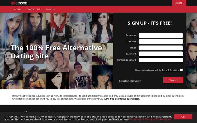 Screenshot of altscene.com