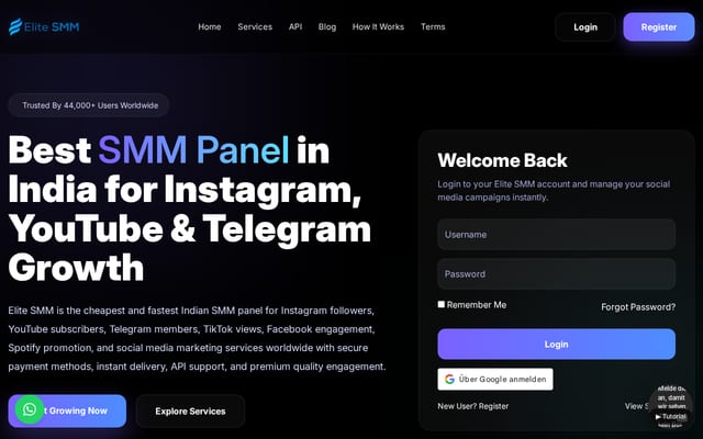 Screenshot of elitesmm.com