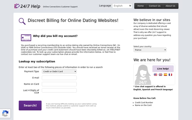 Screenshot of 24-7help.net