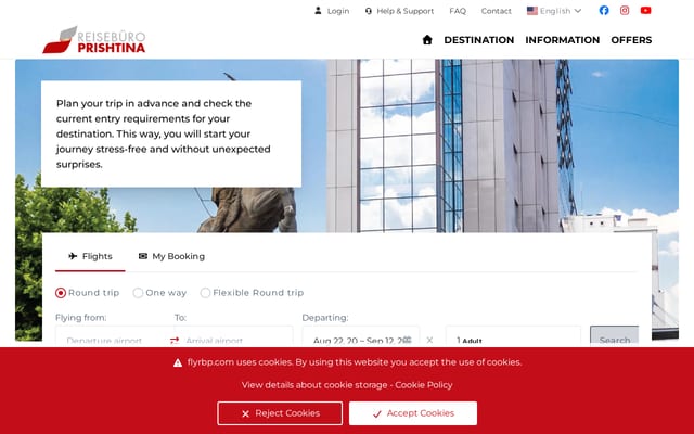 Screenshot of flyrbp.com
