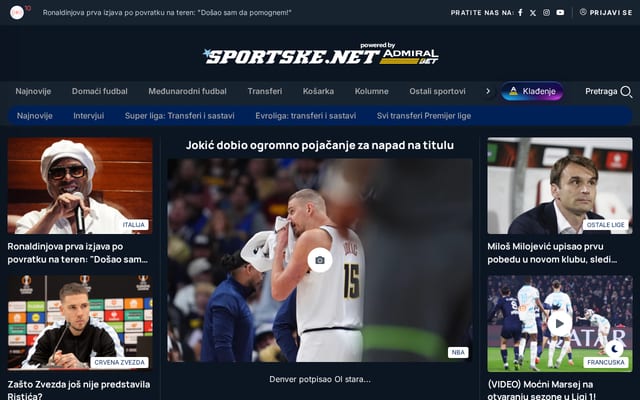 Screenshot of sportske.net