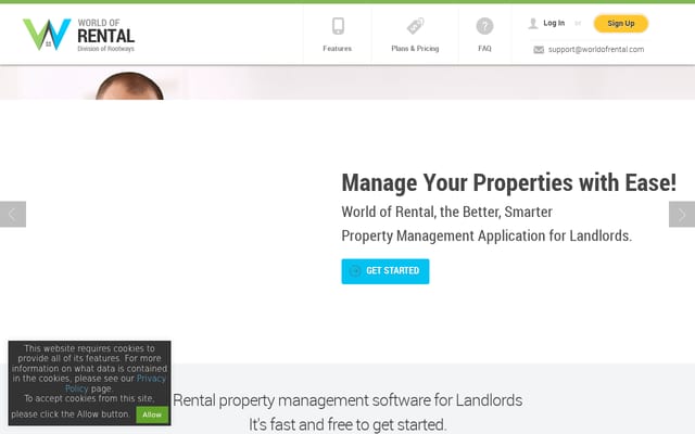 Screenshot of worldofrental.com
