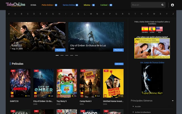 Screenshot of tubeonline.net