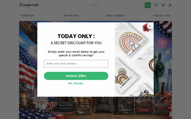 Screenshot of fiverprints.com