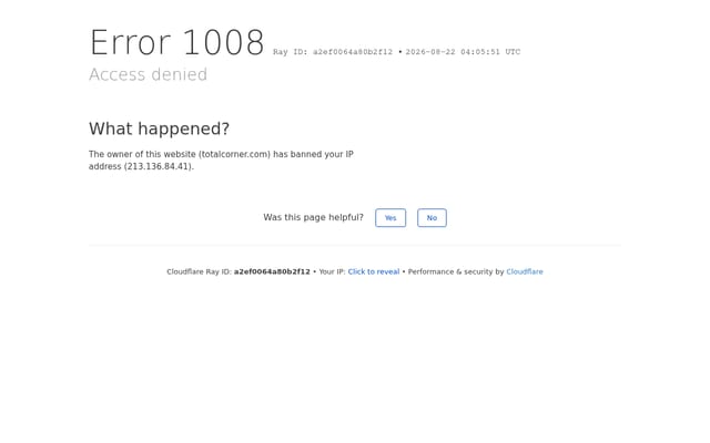 Screenshot of totalcorner.com