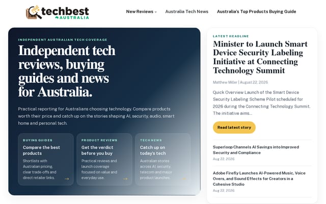Screenshot of techbest.com.au