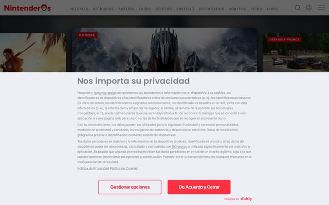 Screenshot of nintenderos.com