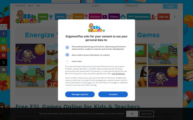 Screenshot of eslgamesplus.com