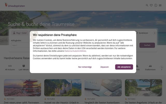 Screenshot of urlaubspiraten.de