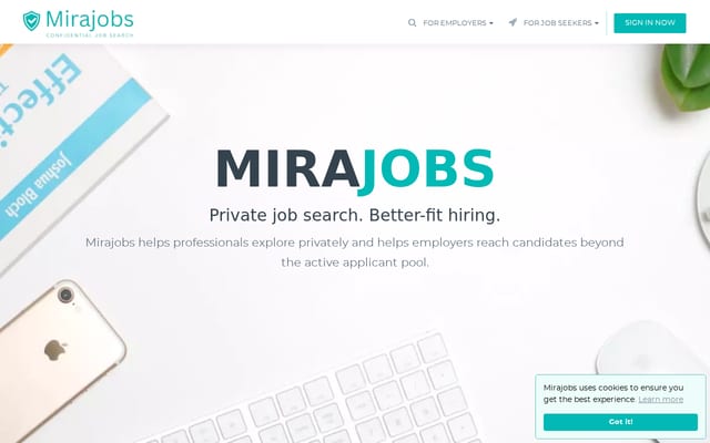 Screenshot of mirajobs.com