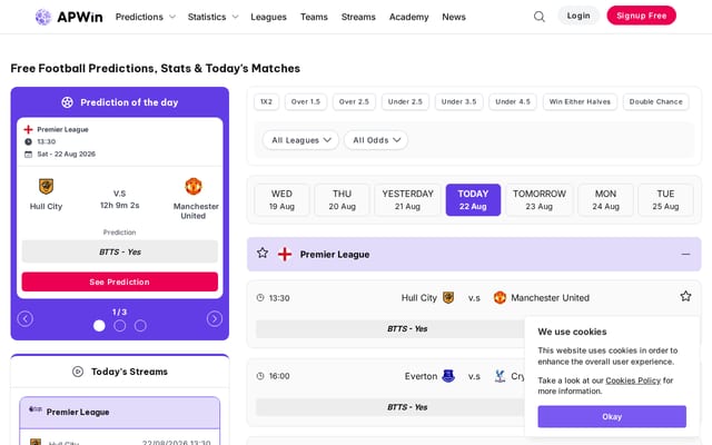 Screenshot of apwin.com
