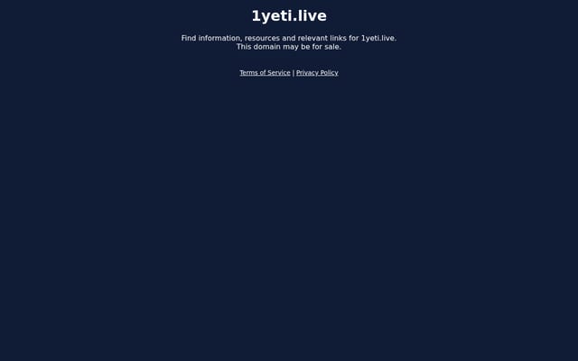 Screenshot of 1yeti.live