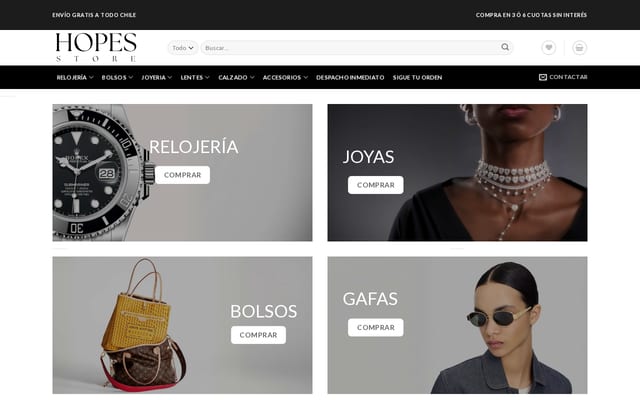 Screenshot of hopesstore.cl