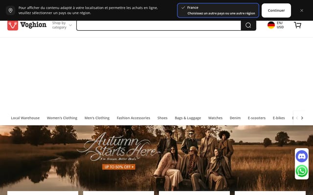 Screenshot of voghion.com